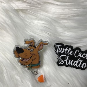 Brown Dog Badge Reel, Saturday Cartoons, Collars, Mystery, Kids, Van, Shag, Machine, Snacks, Food, K9, Pets, Solves Crime, Peddling