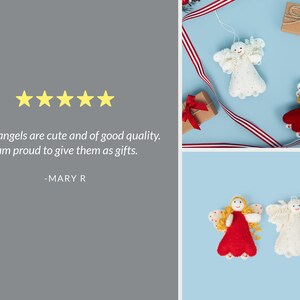 Joyous Angel Ornaments Christmas Felted Wool Christmas Tree Ornament Great Christmas Gift for Teacher image 5