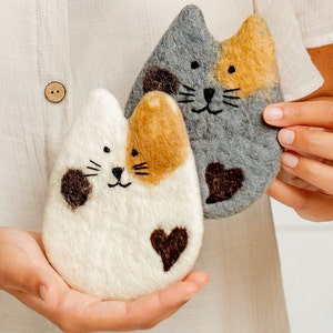 Cute Cat Coasters Set | Cute Coasters Gift for Coworker and Cat Lovers Gift | Cute Cats Office Gift, Secretary Gift or Cat Mom Gifts