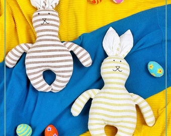 Easter Bunny Rabbit Toys and Rabbit Decor | Easter Bunny Decor Nursery Décor | Easter Bunny Shaped Throw Pillow