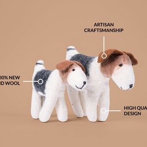 Dog Mom Gifts For Dog Lovers Wool Dog Home Decor Dog Ornaments Stuffed Dog Statue Indoor Dog Decor Dog Lover Gift for Women Set image 4