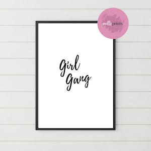 Girl Gang Print | A4 Portrait | Wall Art