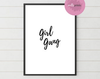 Girl Gang Print | A4 Portrait | Wall Art