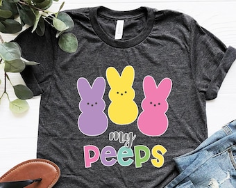 My Peeps Shirt - Easter Peeps T-shirt - Cute Bunny Tee - Easter Bunny Shirt - Hello Spring T-shirt - Funny Kids Easter Tee