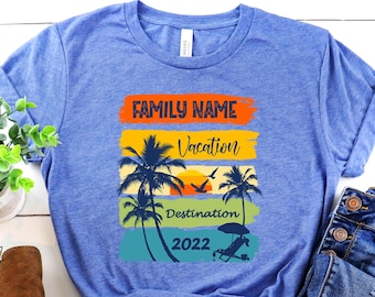 Camisa personalizada de vacaciones familiares, camisa familiar personalizada, camisa familiar a juego, camisa de verano personalizada, camisa de viaje familiar 2022