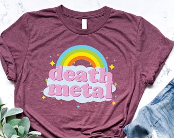 Death Metal Shirt, Rainbow Shirt, Heavy Metal Shirt, Metal Lover Shirt, Metal Music Shirt, Funny Men Shirt, Metal Head Gift, Music Lover Tee