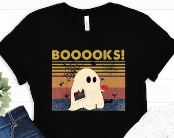 Booooks Tee - Halloween Shirt - Between The Pages T-Shirt - Reading Teacher T-Shirt - The Book Was Better Shirt - Writer T-Shirt