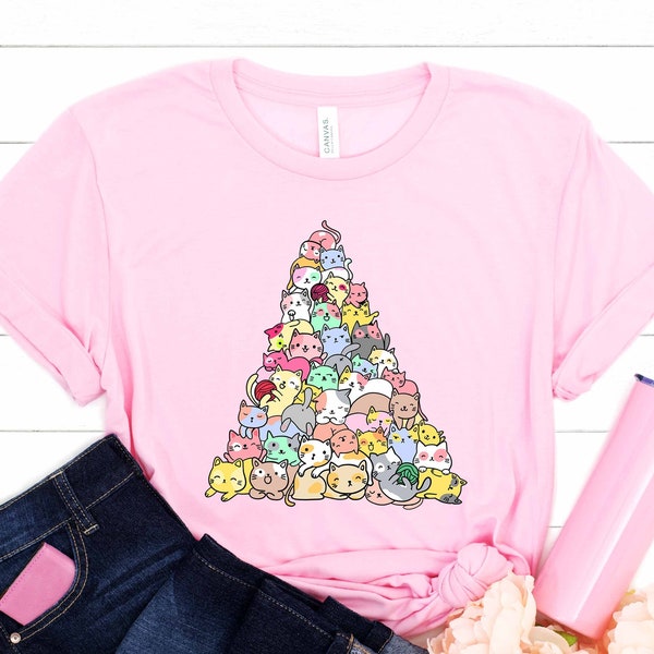 Kawaii Cat Shirt - Pet Lover Apparel - Cute Kitty Outfit - Anime Kitten T-Shirt - Animal Lover Clothing - Gift For Mother Tshirt