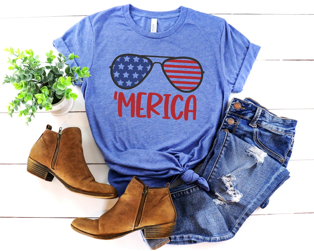 America Sunglasses Shirt, Merica T-shirt, Independence Day Gift, Merica ...