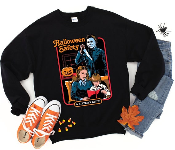 Halloween Safety Hoodie, Horror Movie Sweatshirt, A Sitter’s Guide Hoodie, Michael Myers Sweatshirt, Serial Killer Hoodie, Halloween Hoodie