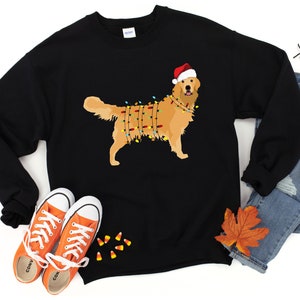 Santa's Golden Retriever Hoodie Christmas Dog Sweatshirt Happy New Year Hoodie Golden Mom Sweatshirt Xmas Animal Hoodie Bild 6