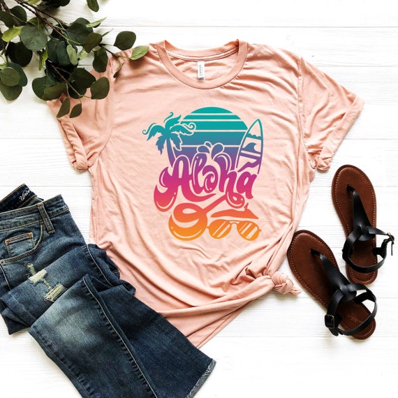 Aloha Beaches Shirt | Cute Hawaii Aloha Vacation Tshirt Gift Aloha Beaches Shirt | Cute Hawaii Aloha Vacation Tshirt Gift