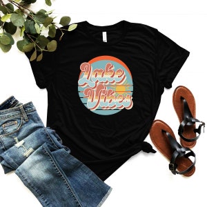 Retro Lake Vibes Shirt, Lake Life T-shirt, Vacation Tee, Lake Lover Shirt, Family Matching T-shirt, Summer Lake Tee, Travel Lake Shirt image 2