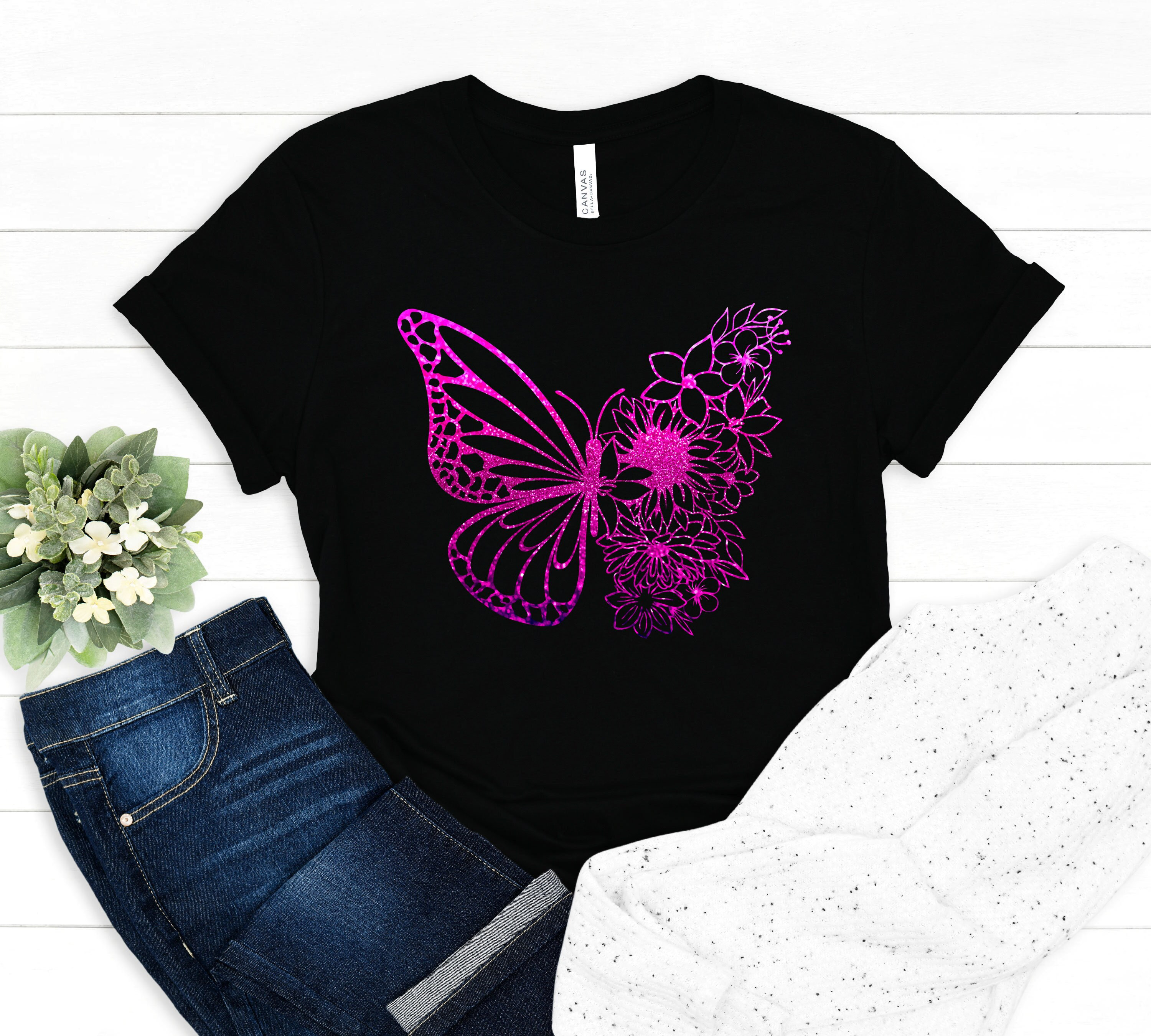 Purple butterfly cheap shirt