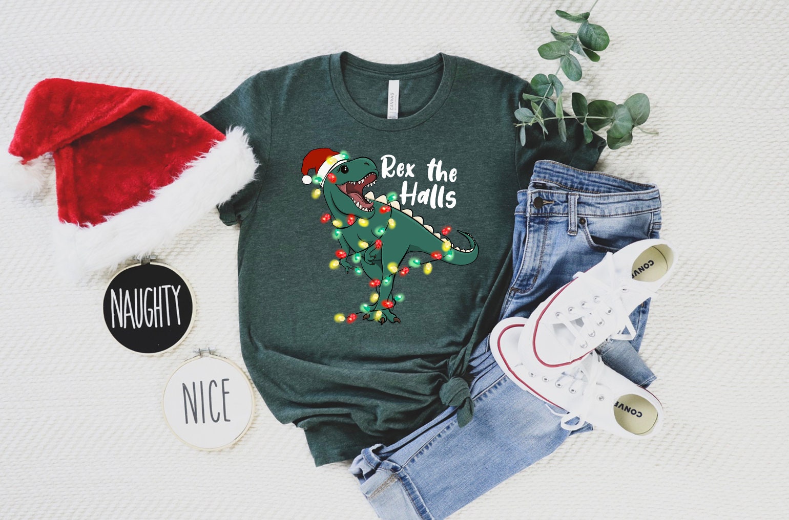 Discover Christmas Dinosaur Shirt, Rex The Halls, Xmas Kids Shirt, Cute Dinosaur Shirt, Christmas Toddler Tee, Boys Holiday Shirt, Xmas T-rex Shirt