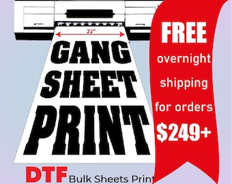 DTF Gang Sheet, Custom DTF Transfers, Wholesale Gang, Bulk DTF Sheets, Ready To Press, Direct to Film Transfer, Dtf Sublimation