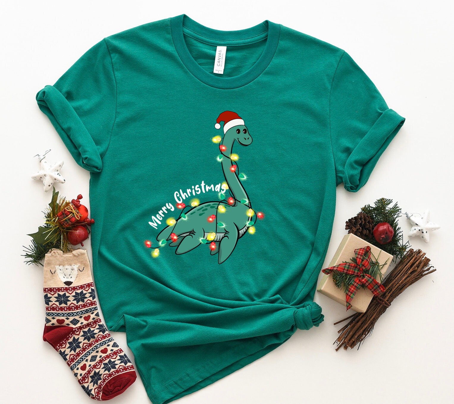 Discover Merry Christmas Dinosaur Shirt, Dino Lover Shirt, Xmas Kids Shirt, Cute Dinosaur Shirt, Christmas Toddler Tee, Boys Holiday Shirt