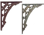 2 x Shelf Supports Cast Iron Antique Green Antique Brown Console Shelf Bracket Shelf Bracket Shelf Carrier