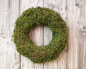 Moss wreath 4 sizes | Dried | Colored | Natural wreath | Easter wreath | Table wreath | Door wreath | Window wall wreath |