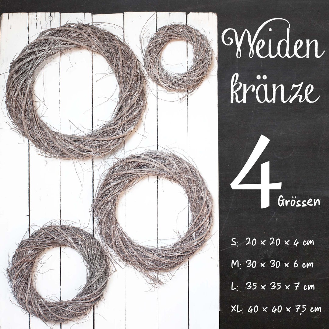 Elegantes Weidenkranz Gross 100cm Bilder