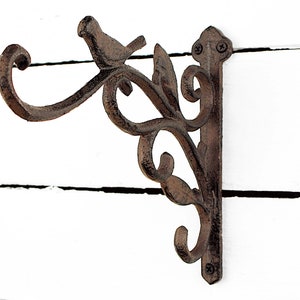 wall hook little bird | cast iron | Hook for hanging basket | antique brown | Wall mount | iron | boom