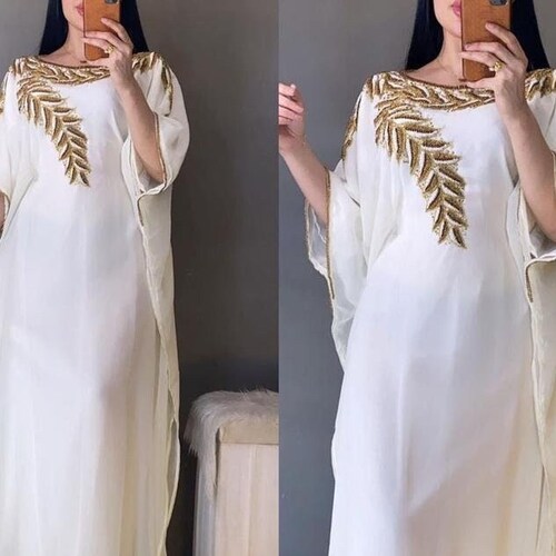 Dubai Moroccan Kaftan Arabic Abaya Maxi Hand Beaded Caftan - Etsy