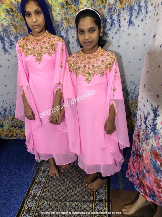 Moslim Meisjes Jurk Kids Abaya Marokkaanse kaftan Kids jilbab Kids