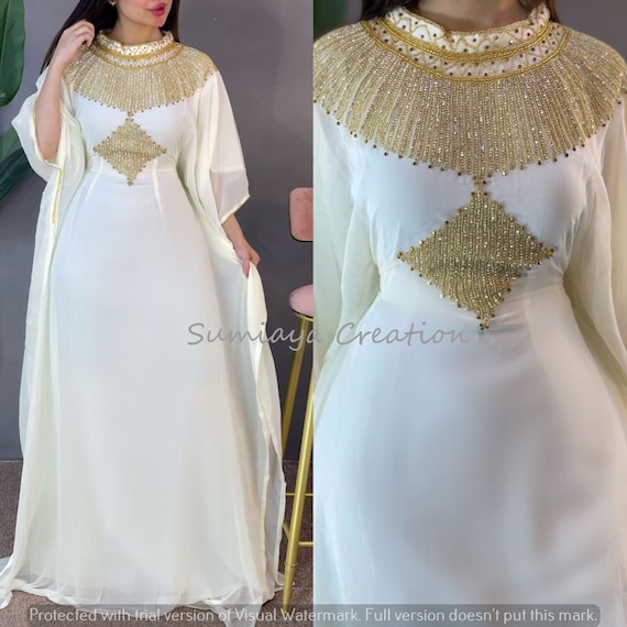Moroccan Abaya Caftan, Long Gold Beaded Dress, Kaftan Maxi Dress, Dubai  Kaftan, Kaftan Evening Dress, Wedding Kaftan Gown Plus Size XS-5XL - Etsy