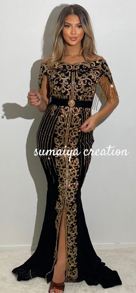 Sale Islamic Dubai Moroccan Kaftan Arabic Abaya Maxi Hand Beaded Caftan  Farasha Floor Length Party Wear Wedding Stylish Jalabiya Women Dress - Etsy