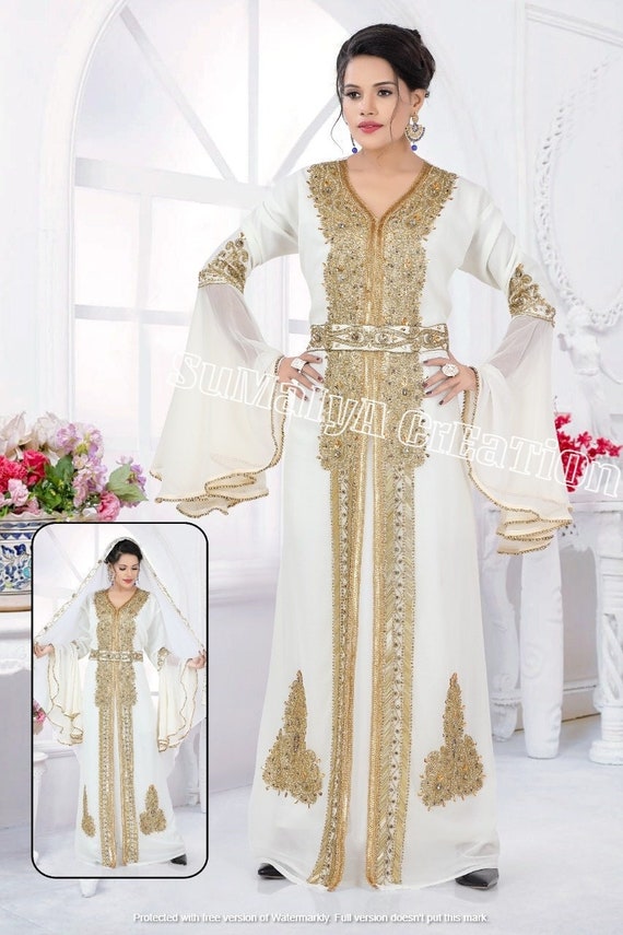 Buy Black and Beige Islamic Wedding Designer Arabic Maxi Hand Online in  India - Etsy | Types of women dresses, Ladies fancy dress, Moroccan kaftan  dress