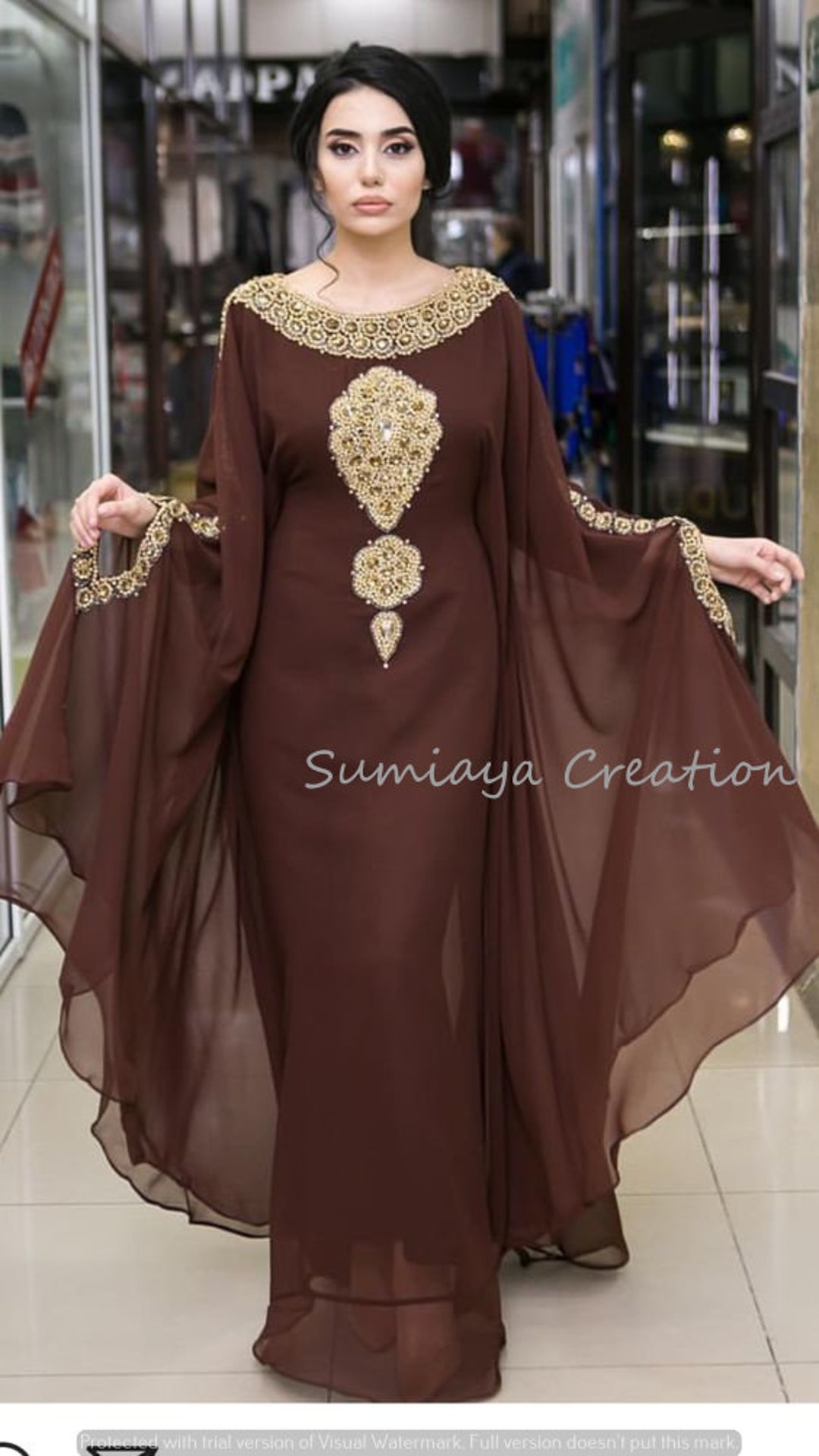 SALE New Royal Islamic Modern Elegant Dubai Moroccan Caftan Arabic ...