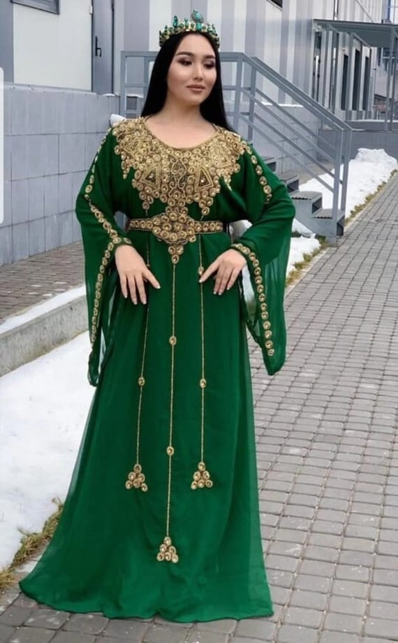 Vestido largo largo para mujer de Dubai Kaftan Farasha Caftan Abaya Jalabiya