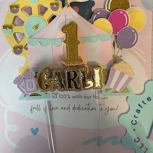 Décoration pour gâteau de cirque/carnaval