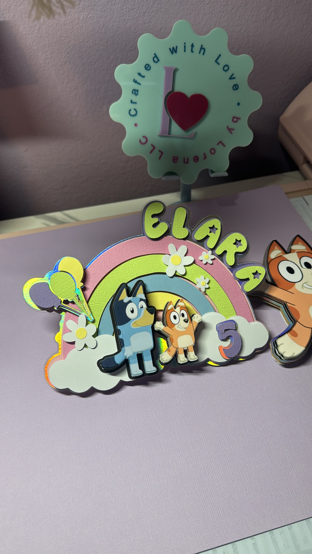 Blue Dog Cake topper