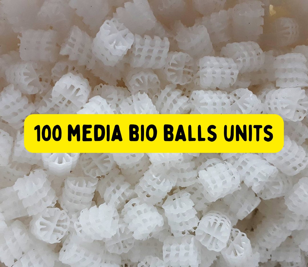100 White Media Bio Balls, Fresh Water Media, Salt Water Media