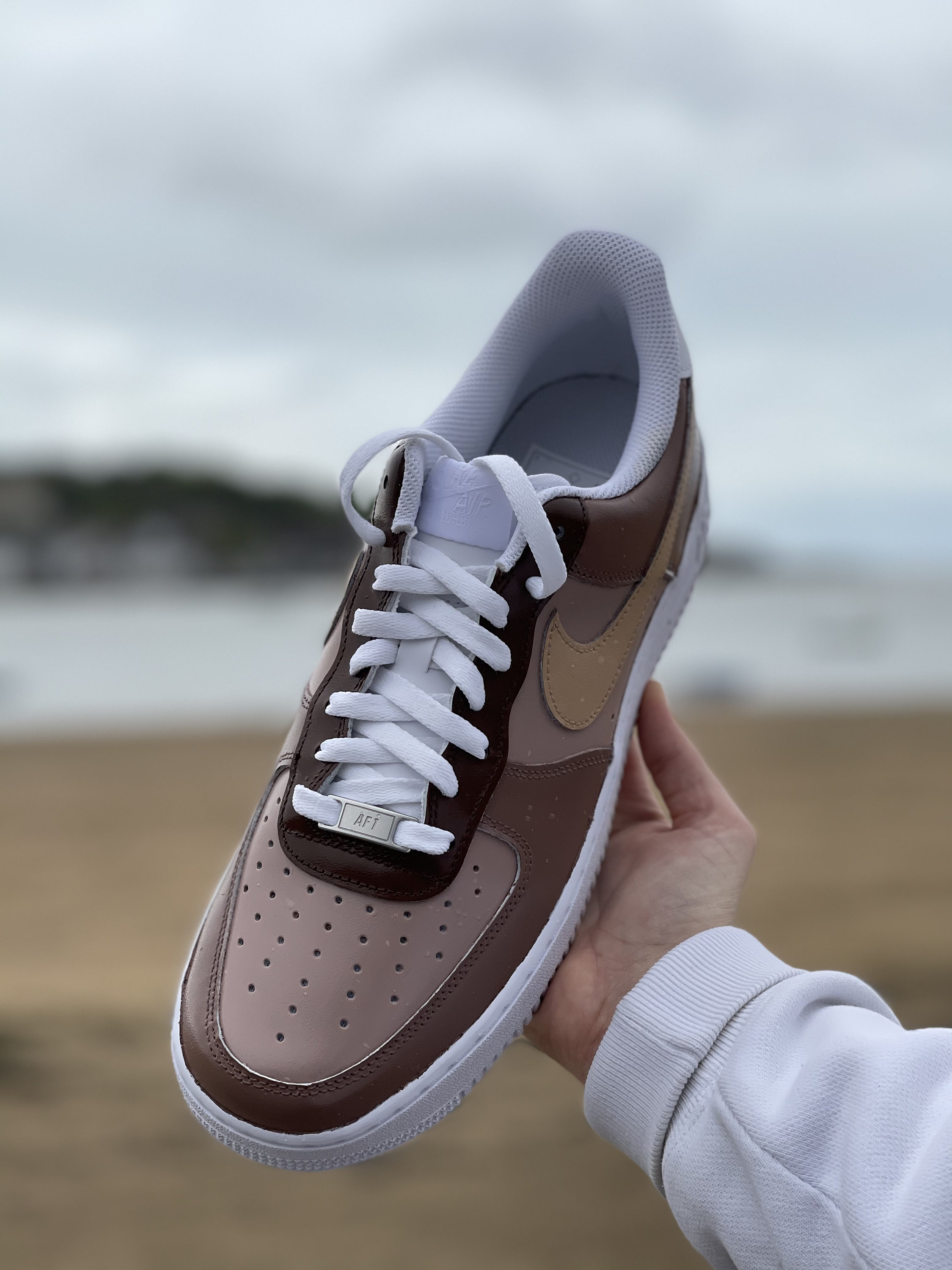 custom air force 1 mocha