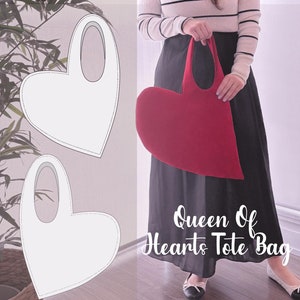 Heart-Shaped Tote Bag Pattern| Sewing PDF Printable| Instant Download | DIY One Size| Designer Handbag