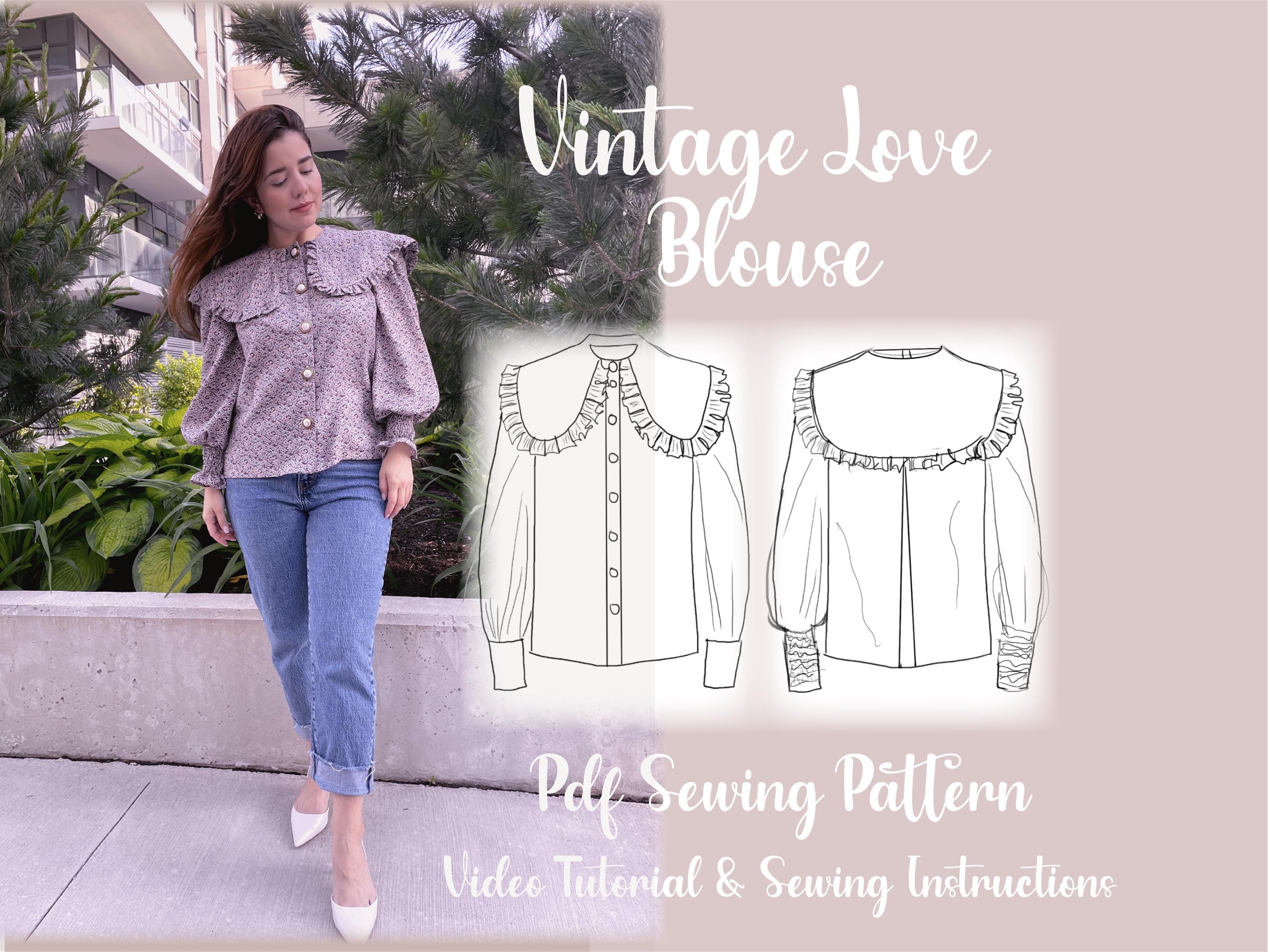 Big Collar Blouse Vintage - Etsy Big Collar Blouse Vintage - Etsy