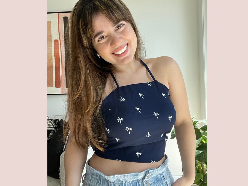 PDF Sewing Pattern Backless Halter Top Sizes XS2XL Alice Etsy