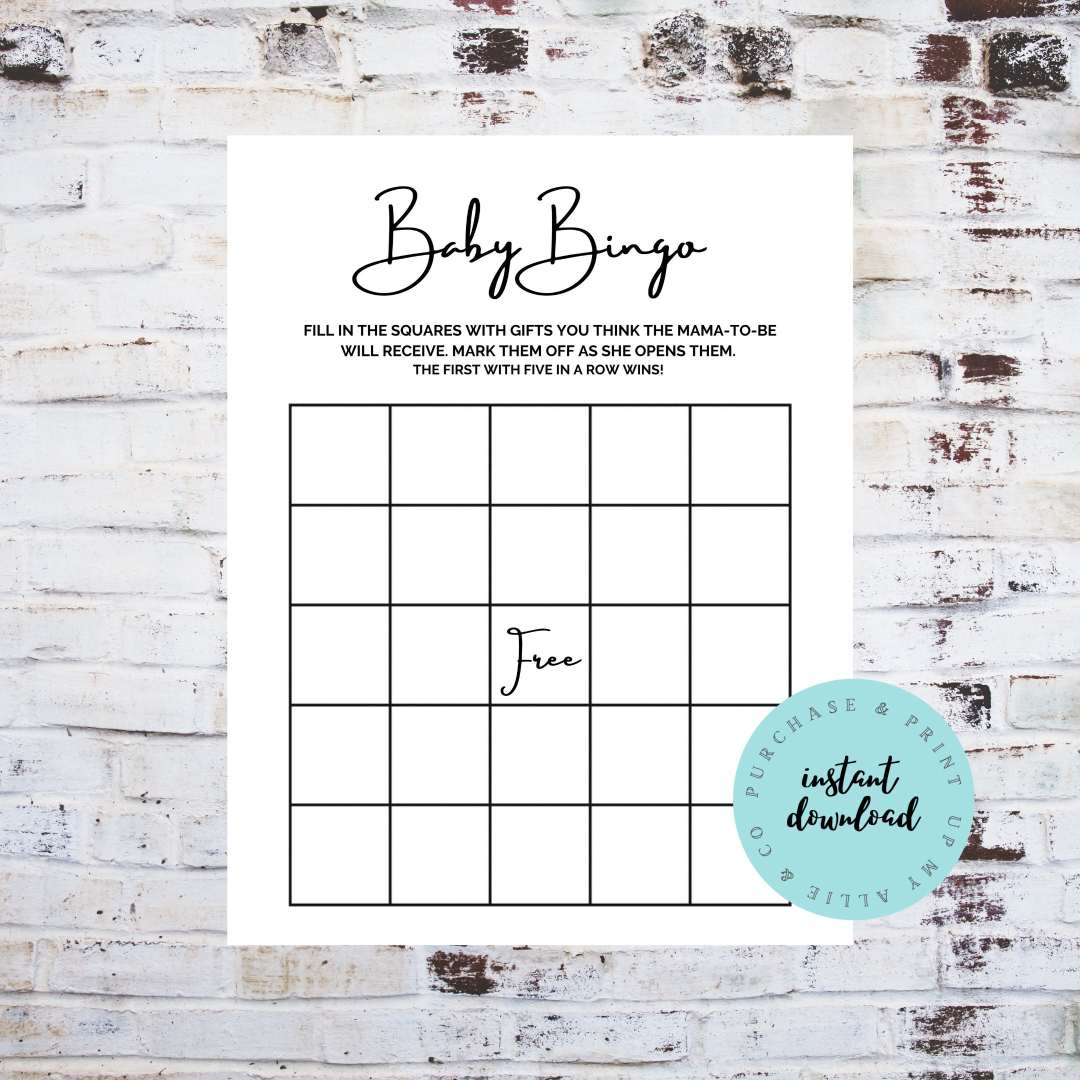Free blank baby bingo game printable - advkja