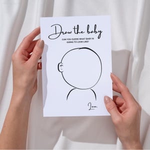 Draw the Baby - Digital Download, Baby Shower Games, Draw Baby, Funny Baby Shower Games, Gender Neutral Baby Shower, Boy Baby Shower