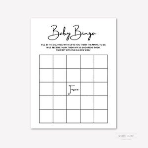 Baby Shower Bingo Game - Printable Baby Bingo Cards - Instant Download, Gender Neutral Baby Shower Game, Fun Baby Party Activity, DIY game