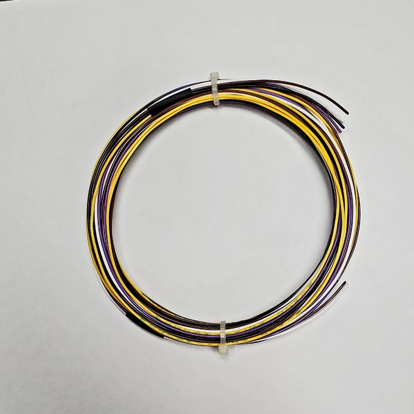 Hookup Wire, 26 AWG Mil-Spec Wire ,PTFE Insulated, Stranded Silver Plated Copper, Assortment, 50 ft