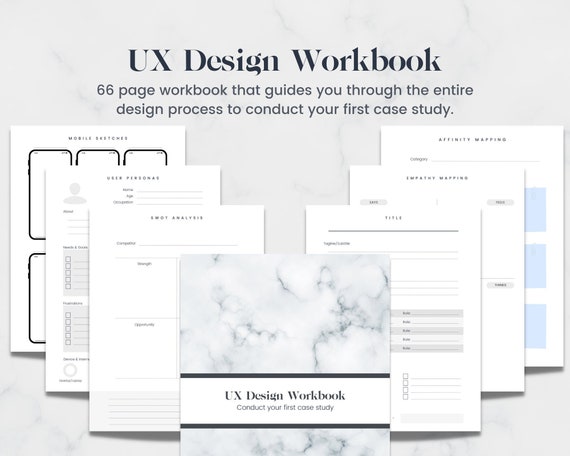 UX Design Guided Workbook Conduct Your First UX Case Study - Etsy