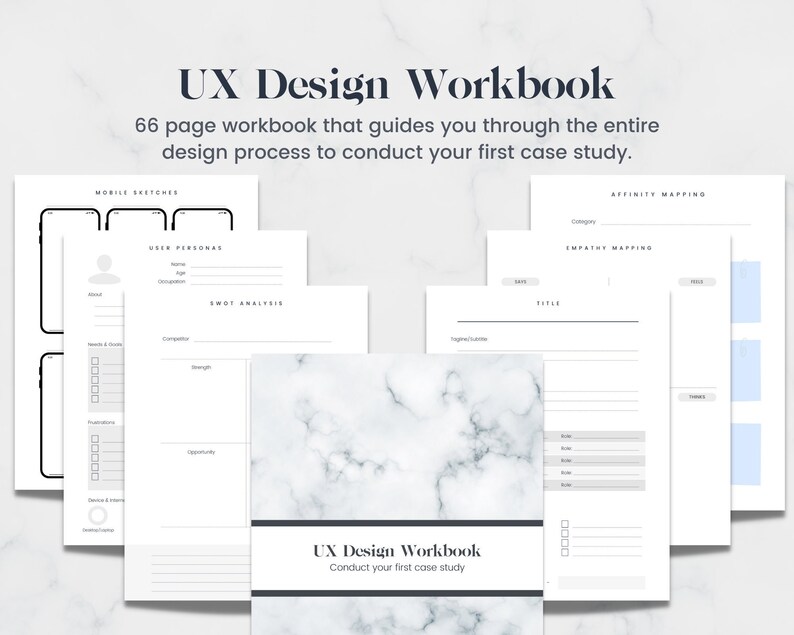 UX Design Guided Workbook | Conduct Your First UX Case Study | Full UX ...