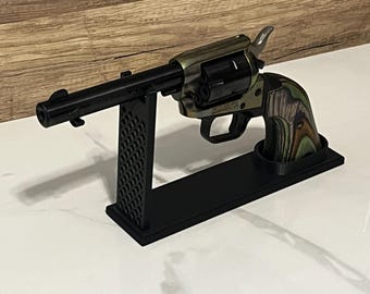 Suporte para exibição de revólver: Heritage Rough Rider personalizado, impresso em 3D.
