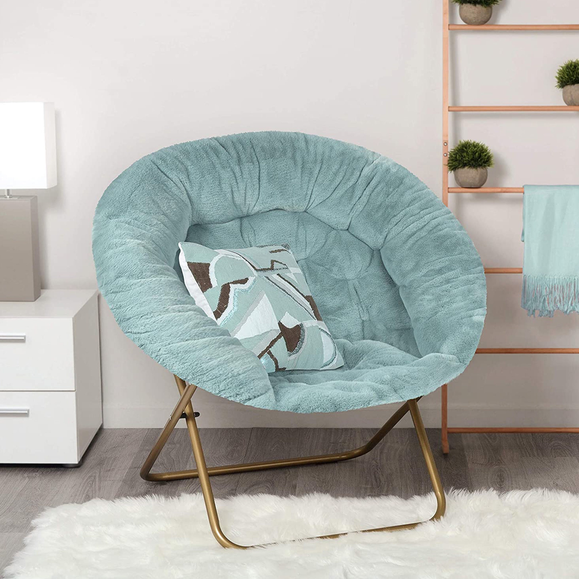 Cozy Chair Faux Fur Saucer Chair for Bedroom XLarge 5 Etsy