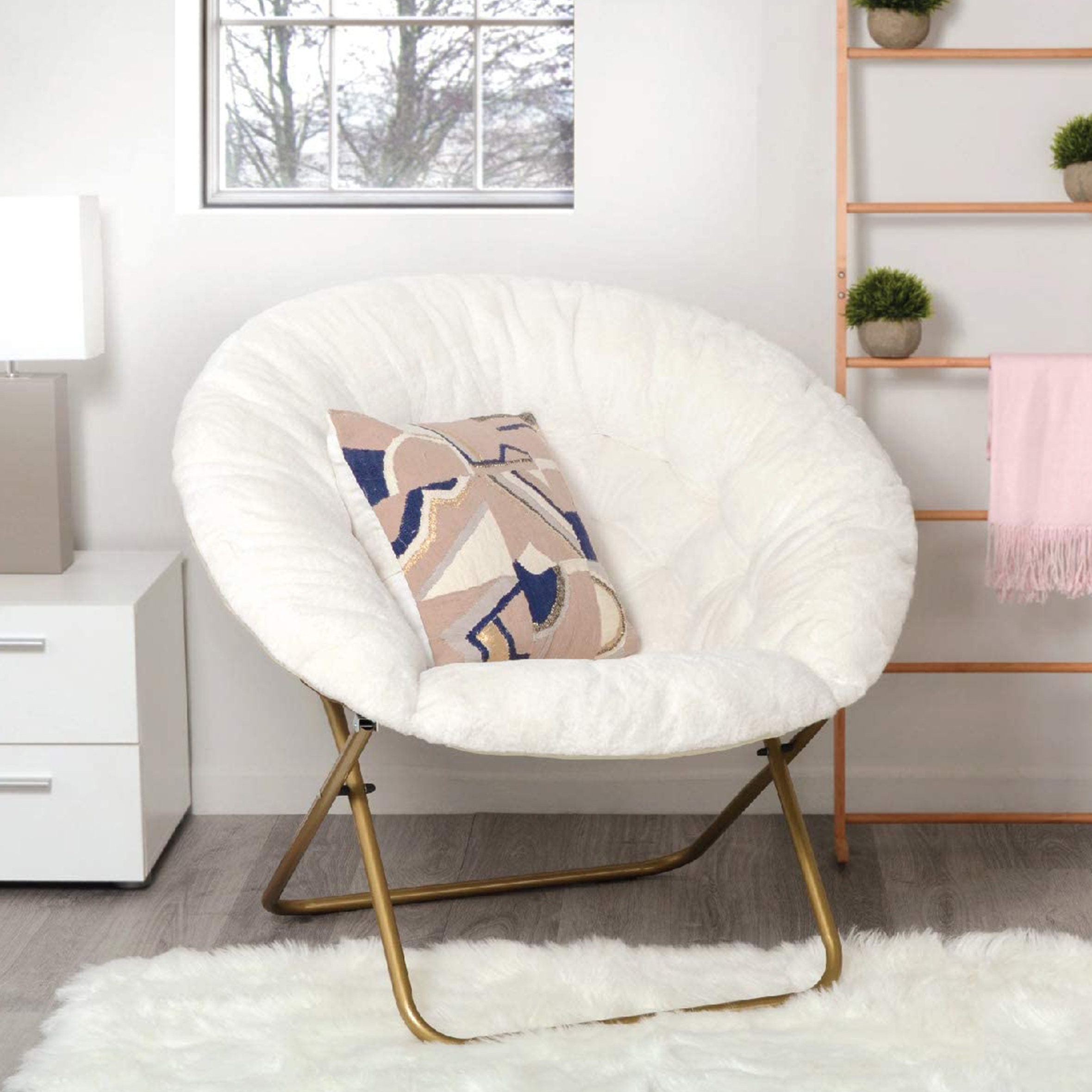 Cozy Chair Faux Fur Saucer Chair for Bedroom X-Large 5 | Etsy