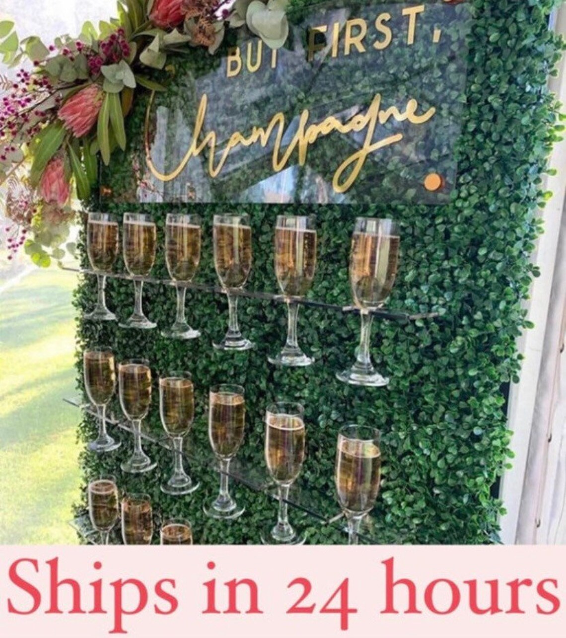 Acrylic Champagne Glass Holders/ Shelves DIY Champagne Wall/ Etsy