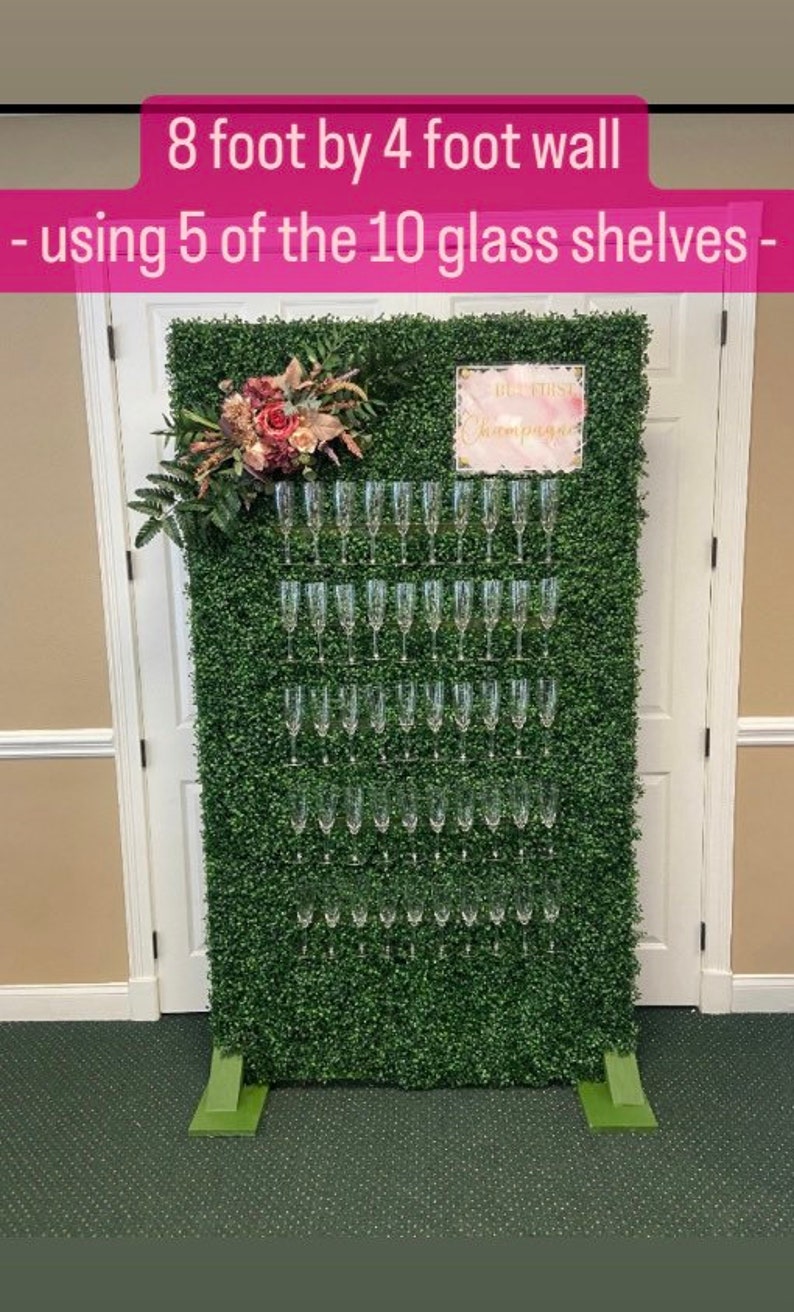Acrylic Champagne Glass Holders/ Shelves DIY Champagne Wall/ Etsy